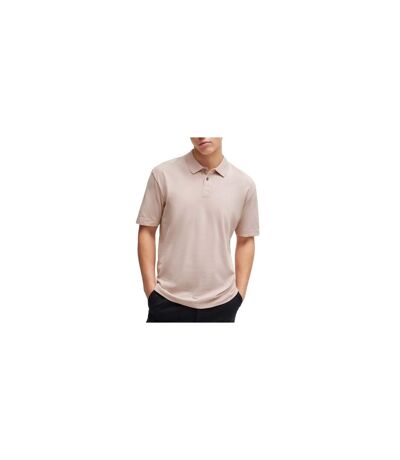 Mens Dangula Print Logo Polo Shirt Pink Hugo