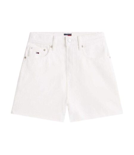 Short En Jean Motif/style Logo Homme Bleu Denim Blanc Tommy Jeans