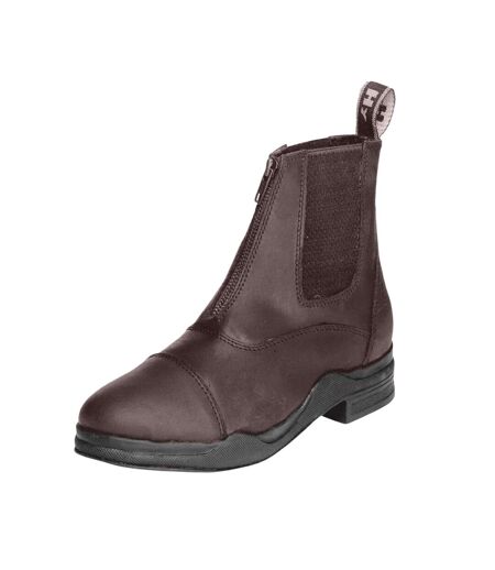 HyLAND Womens/Ladies Wax Leather Zip Jodhpur Boot (Brown)
