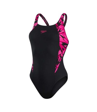 Maillot de bain 1 pièce hyperboom splice femme noir / rose Speedo