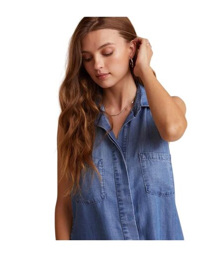 Chemise Sans Manches Femme Bleu Bella Dahl
