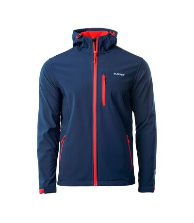 Veste Softshell Caen Homme Bleu Marine Orange Rouge Hi-Tec