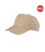 Result Unisex Core Boston 5 Panel Printers Baseball Cap (Pack of 2) (Khaki) - UTBC4231