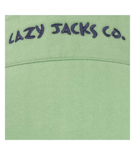 Sweat Motif/style Logo Femme Vert Gazon Lazy Jacks