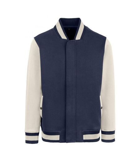 Mens Premium Varsity Jacket Navy Off White HRM