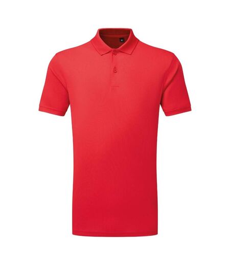Polo Manches Courtes Motif/style Texturé Homme Rouge Orange TriDri