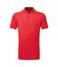 Polo Manches Courtes Motif/style Texturé Homme Rouge Orange TriDri-1