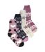 Ladies 4 Pack Fluffy Cosy Slipper Socks-3