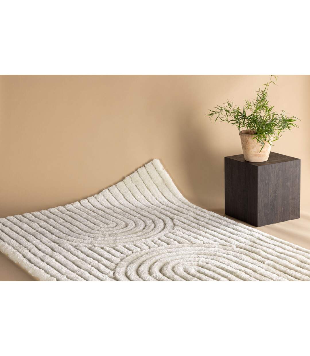 Tapis Déco Texturé Niklas 160x230cm Blanc-3