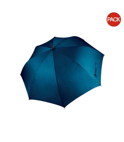 Lot de 2  Grand parapluie uni adulte unisexe taille unique bleu marine Kimood