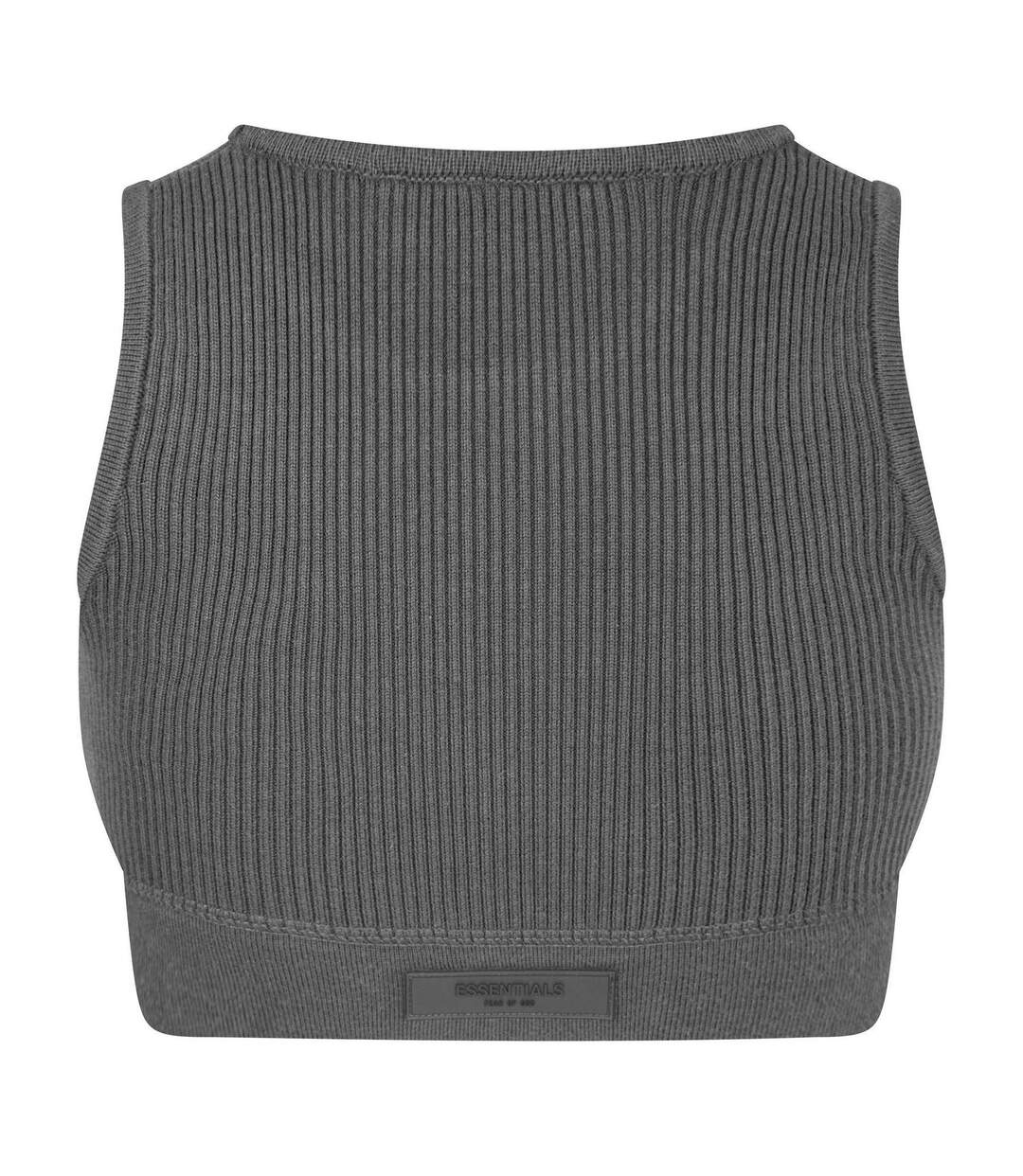 Débardeur Motif/style Côtelé Femme Noir Fear Of God Essentials-3