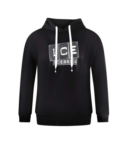 Sweat À Capuche Motif Logo Bloc Homme Noir Ice Iceberg