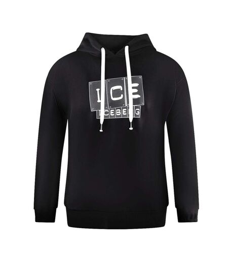Sweat À Capuche Motif Logo Bloc Homme Noir Ice Iceberg