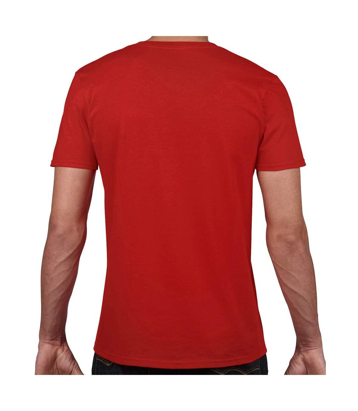 Gildan Adults Unisex Short Sleeve Premium Cotton V-Neck T-Shirt (Red) - UTRW4738