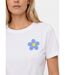 T-shirt col rond, fleur 3D bouclette-4