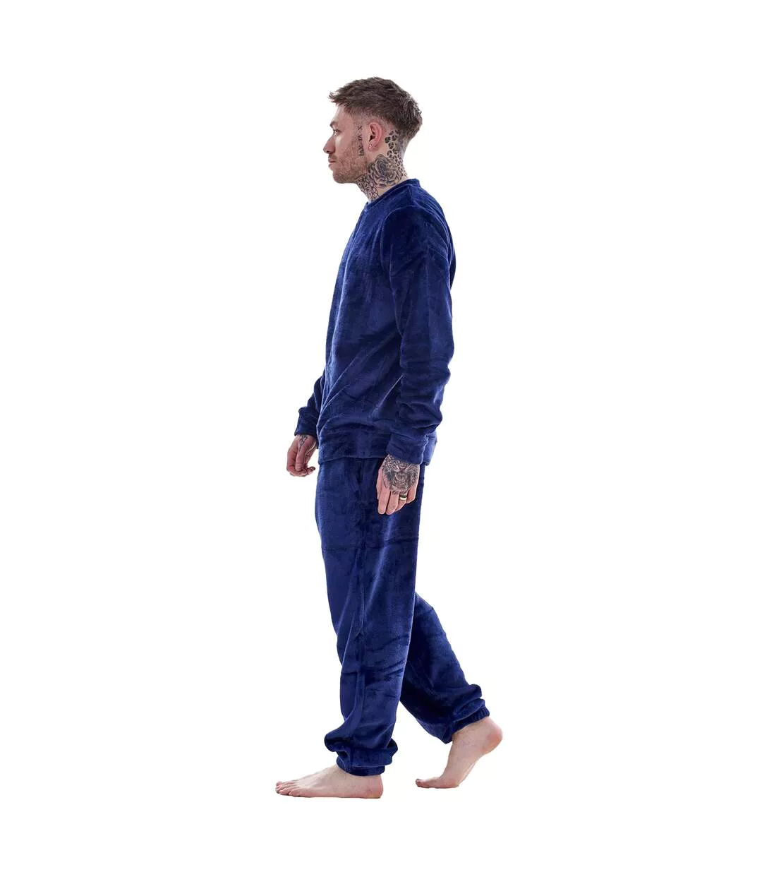 Ensemble De Pyjama Long Homme Bleu Marine Keanu-3