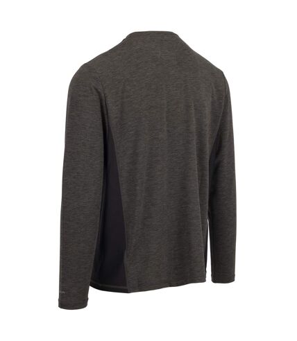 Mens charlie long-sleeved t-shirt dark grey marl Trespass