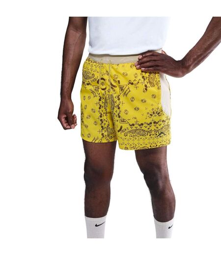 Mens Trail All-over Print Running Shorts Yellow Nike