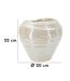 Vase Rond en Céramique Perly 22cm Blanc-5