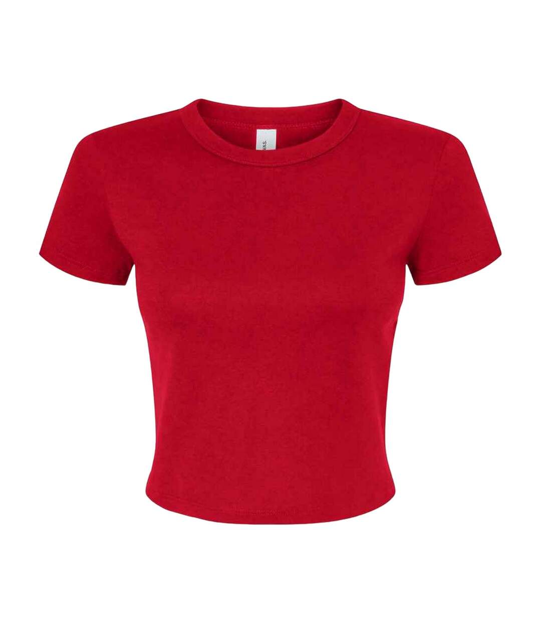 Haut court femme rouge uni Bella + Canvas-1