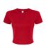 Haut court femme rouge uni Bella + Canvas