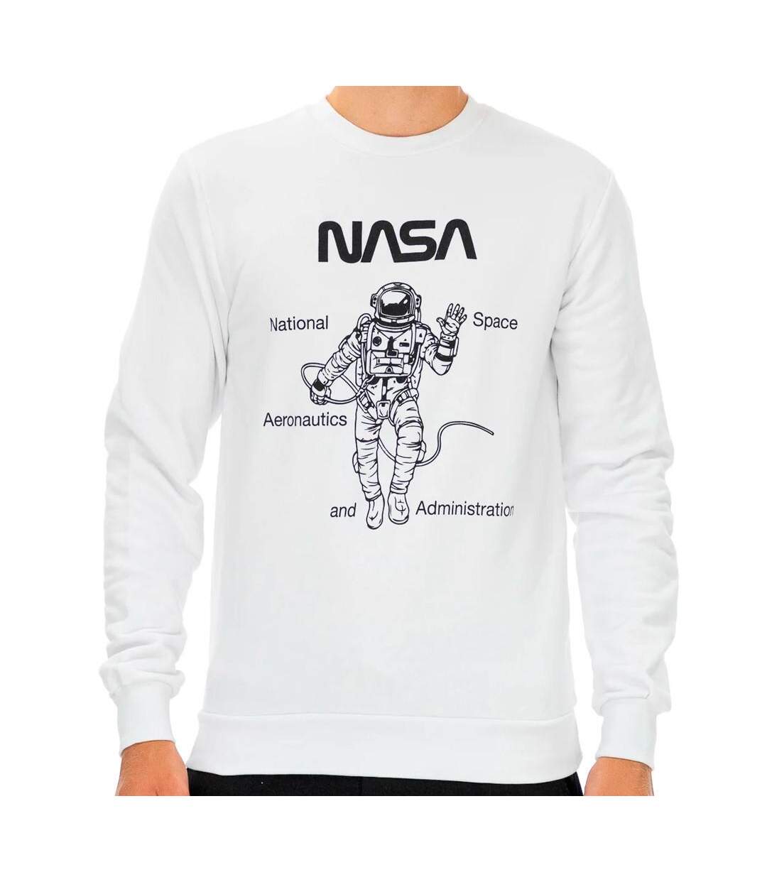 Sweat Blanc Homme Nasa 64S - L-1