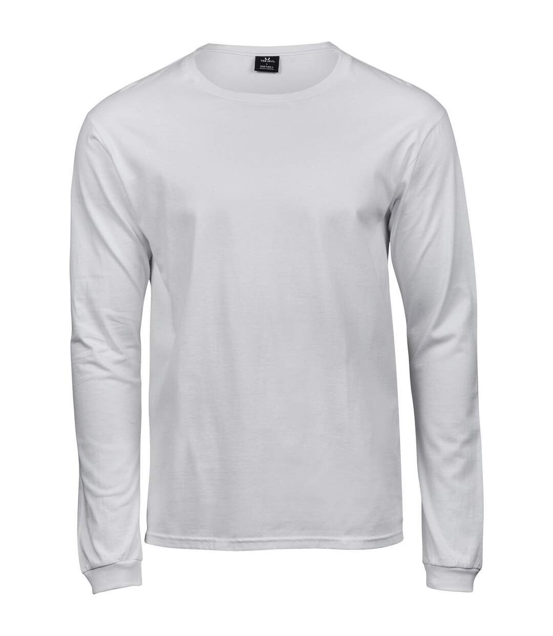 Mens Soft Long-sleeved T-shirt White Tee Jays-1