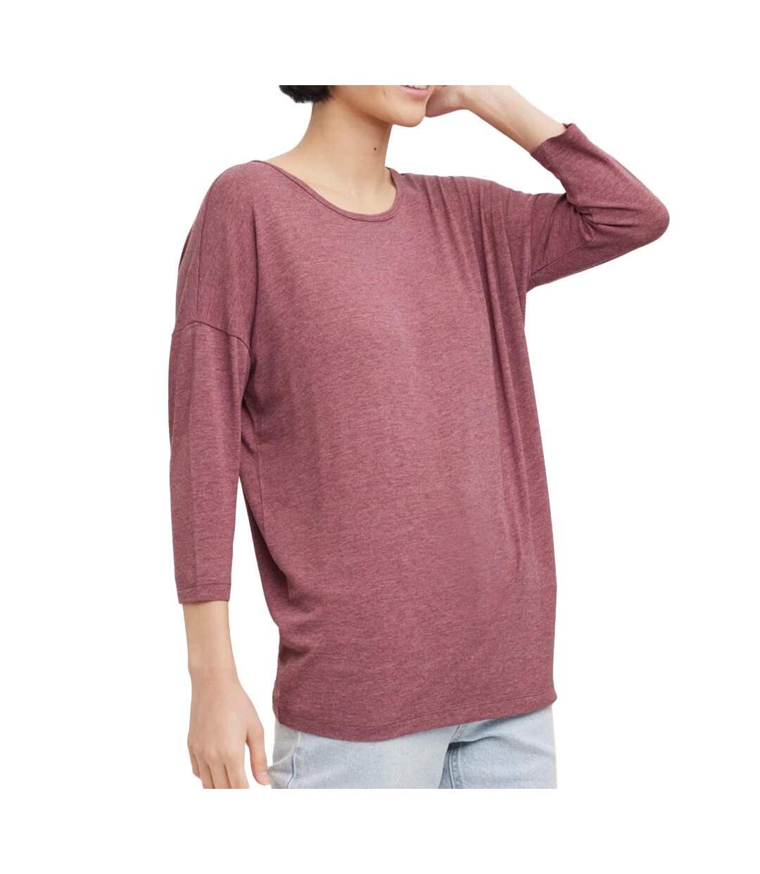 T-Shirt prune femme vero moda carla - s-1