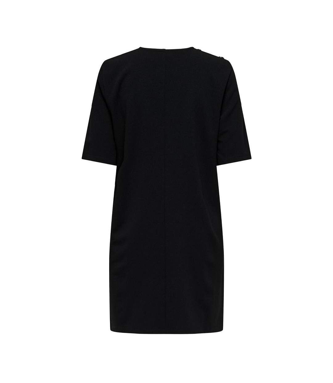 Robe droite noir femme jdy life button-2