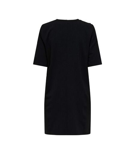 Robe droite noir femme jdy life button