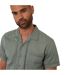 Chemise Manches Courtes Motif/style Bord En Crochet Homme Vert De Gris Clair Threadbare-4