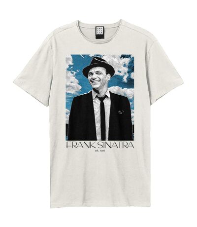 Unisex Adult Blue Skies Frank Sinatra T-shirt Vintage White Amplified