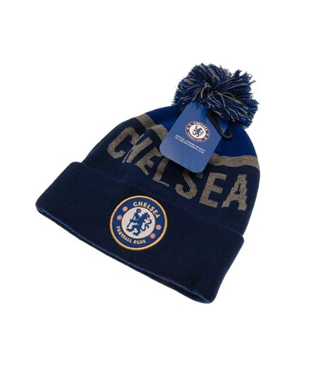 Chelsea FC Official Adults Unisex TX Ski Hat (Blue/Gray)
