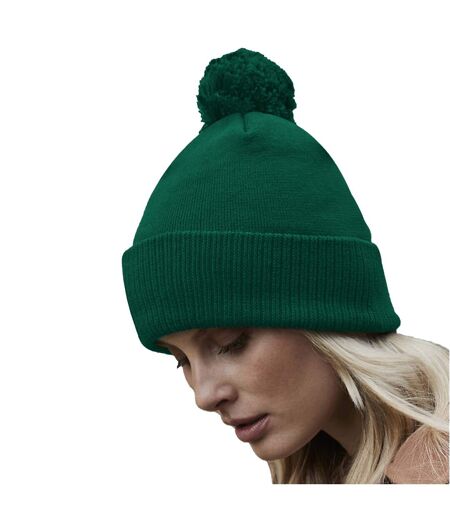 Beechfield Unisex Adult Snowstar Cotton Beanie (Bottle Green)