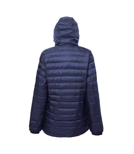 2786 Mens Hooded Water & Wind Resistant Padded Jacket (Navy/Sapphire) - UTRW3424