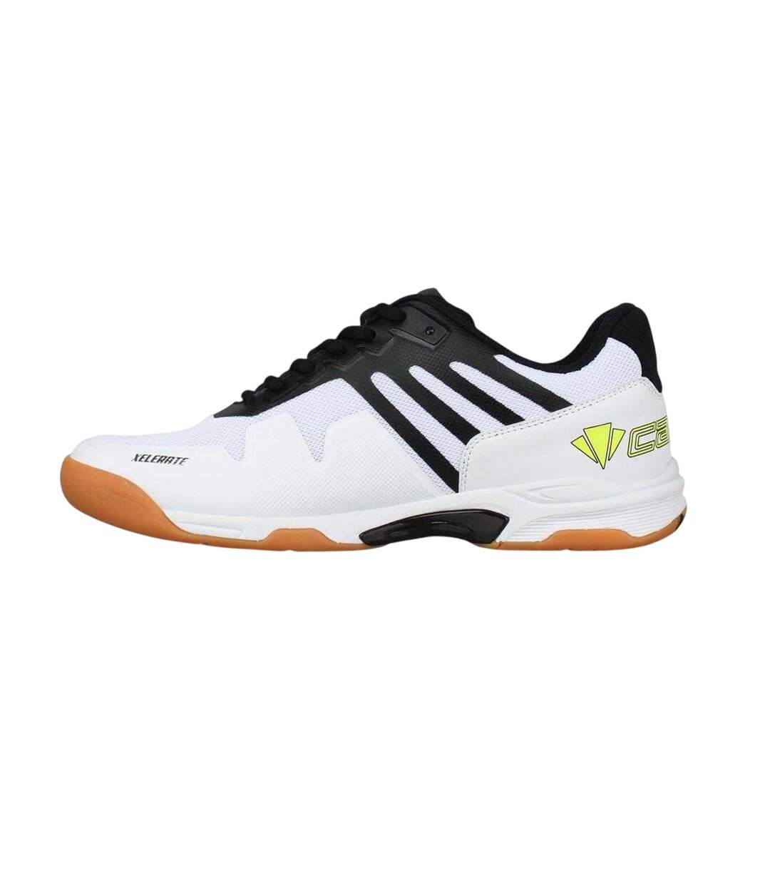 Mens Xelerate Indoor Court Trainers White Black Gum Carlton-3