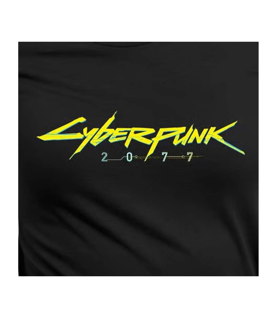T-shirt Motif/style Logo Femme Noir Cyberpunk 2077-2
