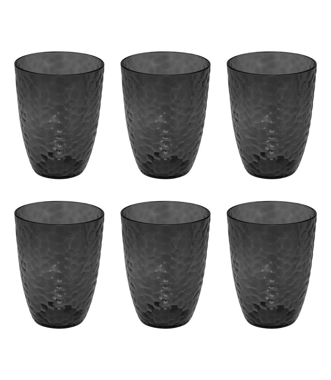 Lot de 6 Gobelets Réutilisables Estiva 38cl Gris Charbon-1