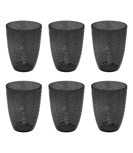 Lot de 6 Gobelets Réutilisables Estiva 38cl Gris Charbon
