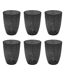 Lot de 6 Gobelets Réutilisables Estiva 38cl Gris Charbon-1