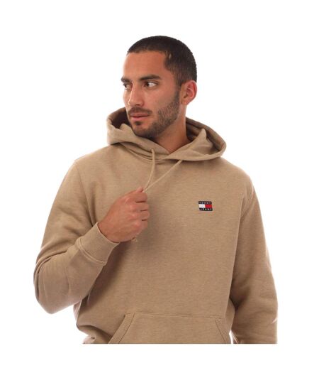 Sweat À Capuche Style Badge Homme Brun-beige Tommy Hilfiger