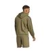 Mens Essentials 3 Stripes Fleece Logo Hoodie Olive Strata Adidas-3
