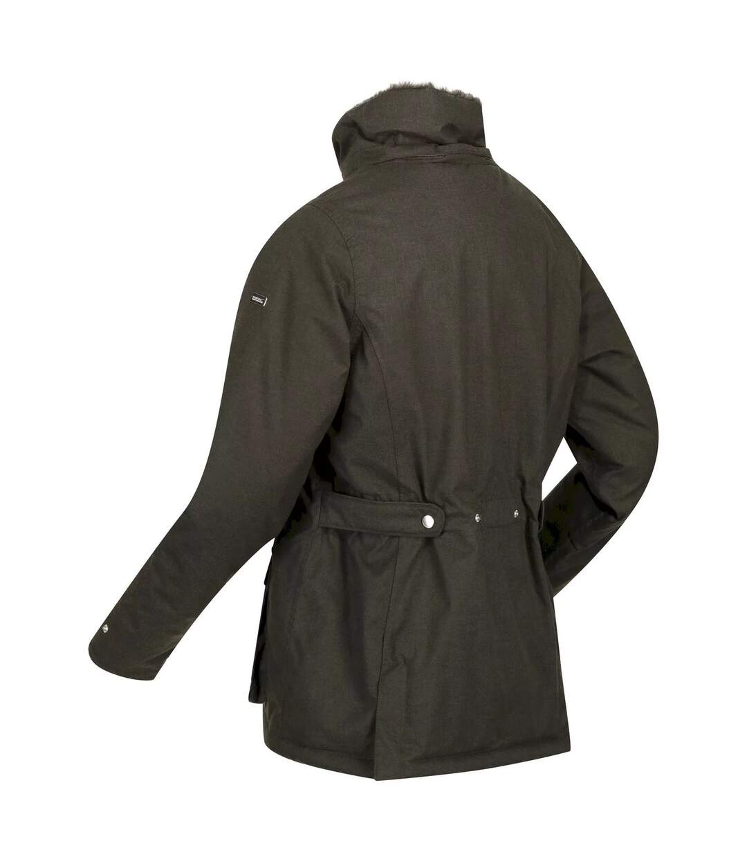 Womens/ladies Leighton Waterproof Jacket Dark Khaki Regatta-4