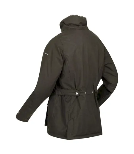 Womens/ladies Leighton Waterproof Jacket Dark Khaki Regatta