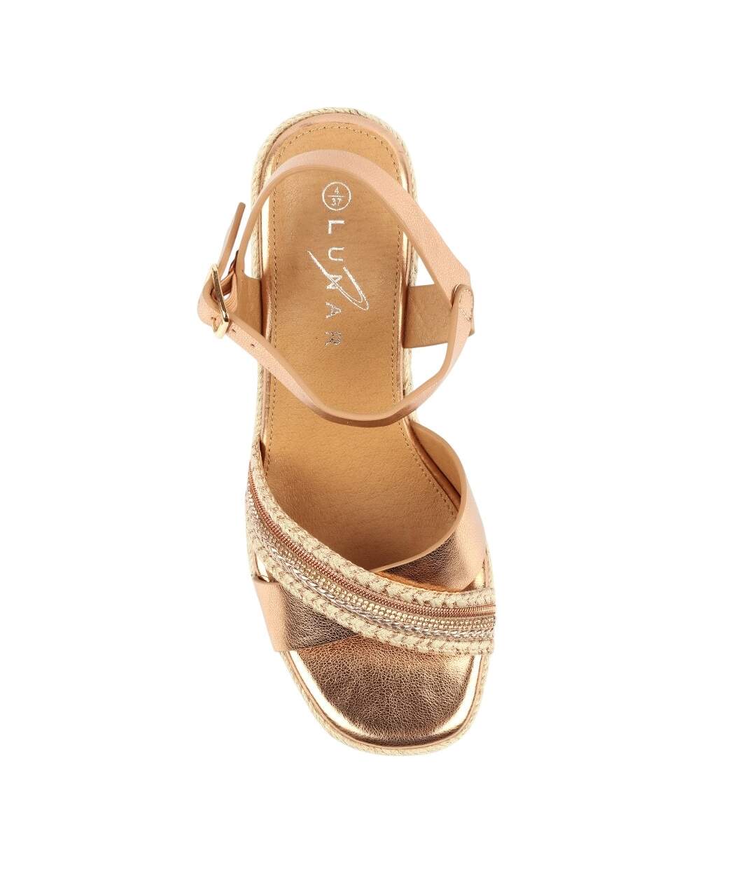 Sandales Ella Femme Rose Doré Lunar-3