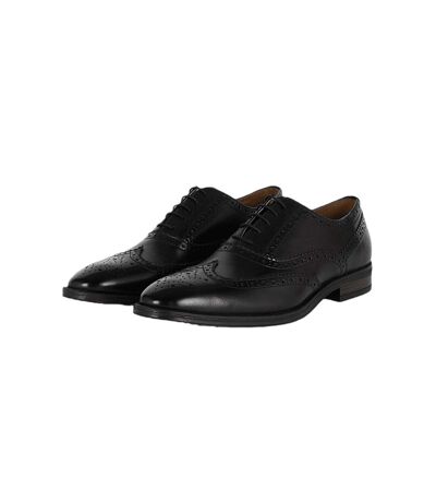 Burton Mens Oxford Leather Brogues (Black) - UTBW933