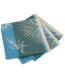 Lot de 3 serviettes table Jacquard coton PALMIER