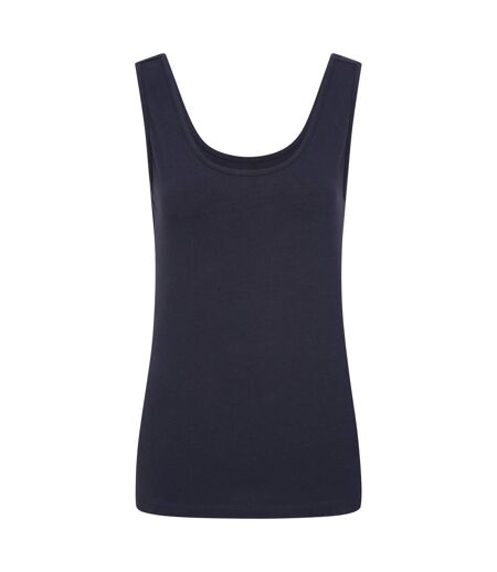 Womens/ladies organic scoop neck vest top navy Mountain Warehouse