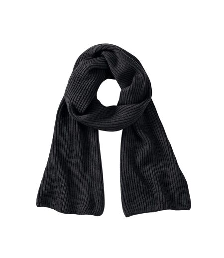 Beechfield Unisex Adult Metro Knitted Scarf (Black) (One Size) - UTBC5296