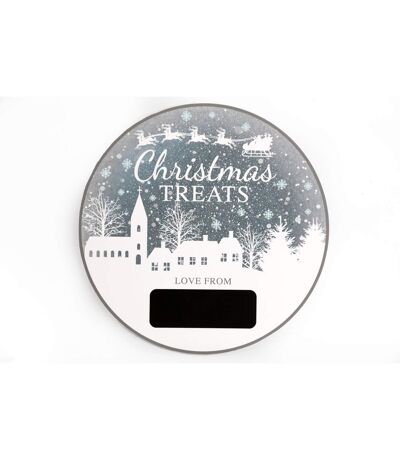 Calendrier de l'Avent rond Christmas Ice - Argent